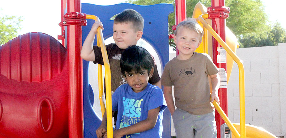 preschool kids sharing